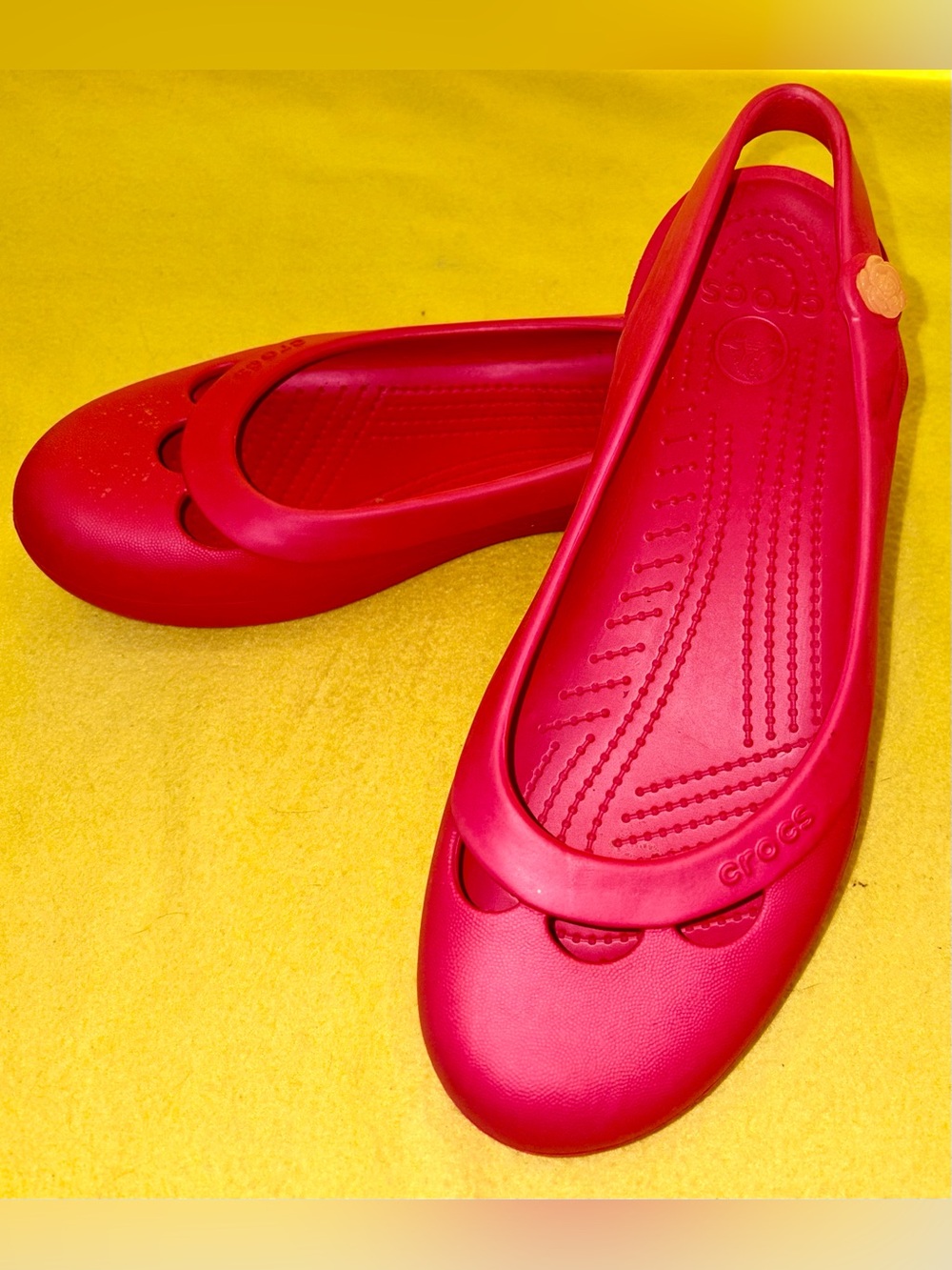 Crocs Jayna Slingback Ballet Flats Pink Raspberry Women’s Size 10